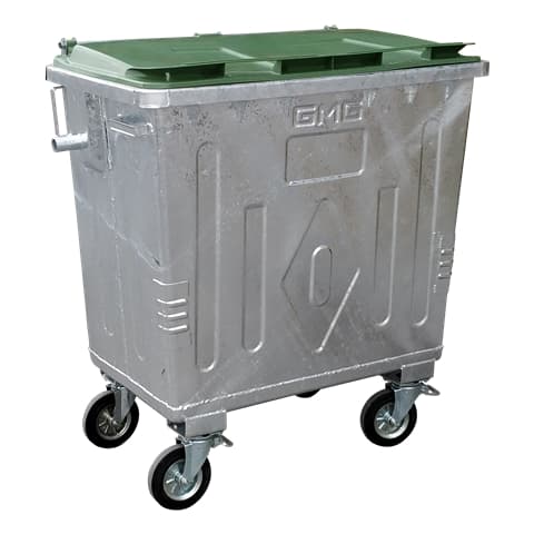 METAL BIN 130L - HEAVY DUTY REFUSE BIN WASTE RUBBISH COAL BIN