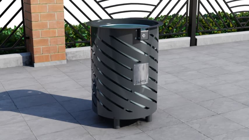 Ground-Mounted Litter Bin GM 100