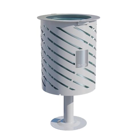 Ground-mounted litter bin GM 103