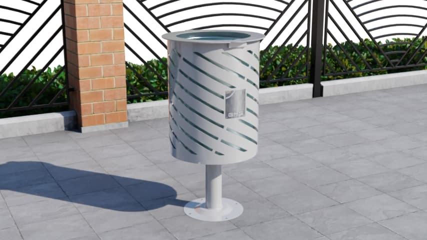 Ground-Mounted Litter Bin GM 103