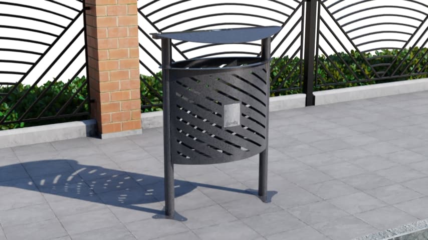 Ground-Mounted Litter Bin GM 106