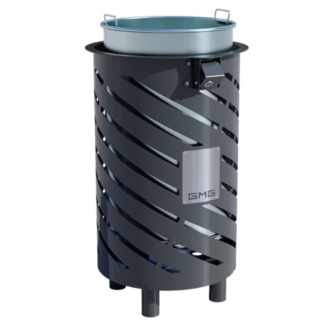 Ground-mounted litter Bin GM 70 open