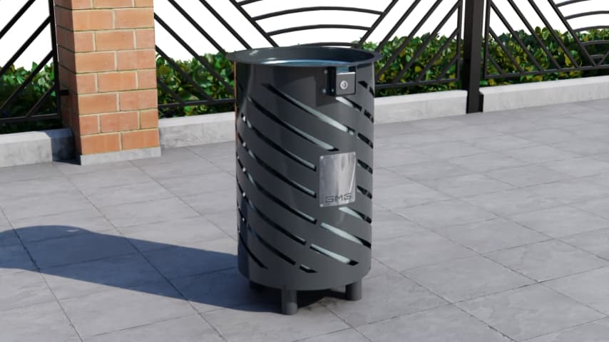 Ground-Mounted Litter Bin GM 70