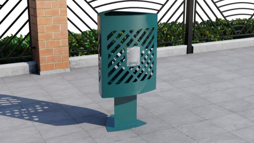 Ground-mounted litter bin GM 88